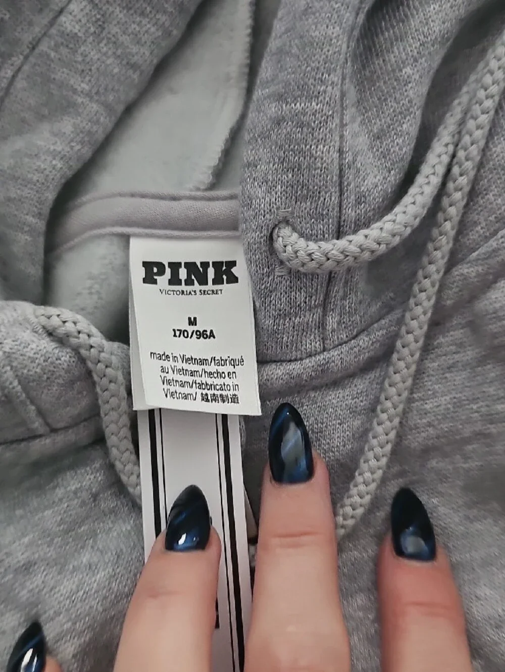 PINK Light Gray Fleece Hoodie & Jogger Set